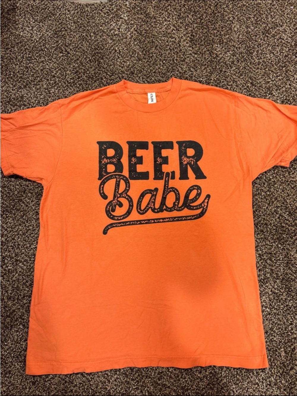 Orange 'Beer Babe' Graphic Tee - Women’s Casual Shirt